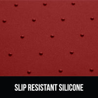 GORILLA GRIP 100% Waterproof Raised Edge BPA Free Silicone Pet Feeding Mat, Dog Cat Food Mats Contain Spills Protects Floors, Placemats for Cats and Dogs Water Bowl, Pets Accessories 23x15 Red