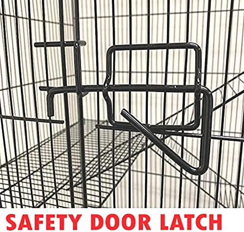 Extra Large 4-Floors with Tight 3/8-Inch Bar Spaing for Ferret Chinchilla Sugar Glider Rats Mice Hamster Gerbil Squirrel Rodent Degu Dagus Small Animal Critter Cage