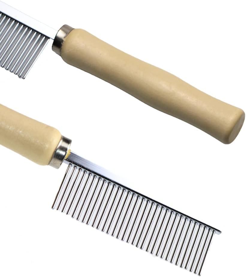 Wooden Handle Grooming Comb for Dogs Cats Pet – Essentials for Cats - Pet Comb - image 4