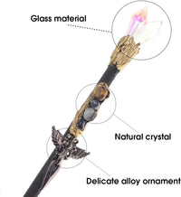 Bubbmi rhinestone witch magic wand in Snakepurple with solid wood body and metal accents - view 8