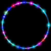LED Hoop Dance Exercise Light Up Hoop for Kids Adults Children - 24in-60cm Blue