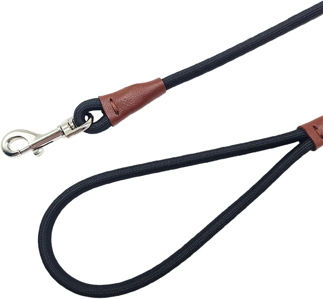 MayPaw Small Rope Dog Leash 6FT 8FT 10FT - 8ft*1/4" / black - image 2