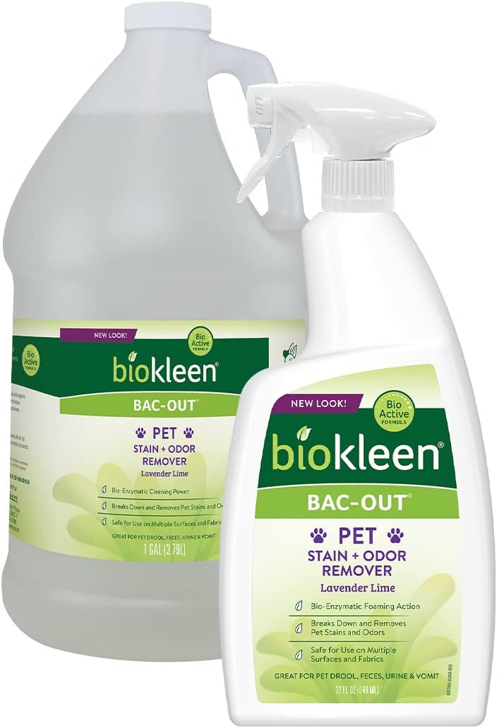 Biokleen Bac-Out Pet Urine Odor Eliminator, Enzymatic, Natural - 128 Oz Kit
