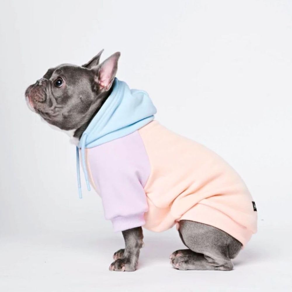 Spark Paws Dog Hoodie, Buttery-Soft Sweater Sweatshirt - Cotton Candy / X-Large