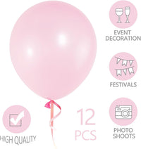 ASIYUHY Red Balloons 18 Inch 12 Pack Large Latex Party Balloons – Fun for Kids & Family - Pastel Pink Balloons - image 3