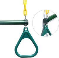 Take Me Away 18'' Trapeze Swing Bar Rings 48'' Heavy Duty Plastic - Grenn - image 3