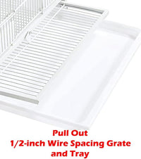 1/2/3-Combo Stacker Center Divided Breeder Breeding Bird Flight Double Rolling Cage for Aviaries Canaries Cockatiels Lovebirds Finches Budgies Small Parrots