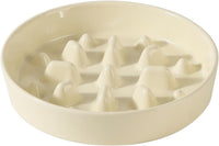 Ceramic Slow Feeder Dog Bowls - Light Yellow / 8.2inch-C