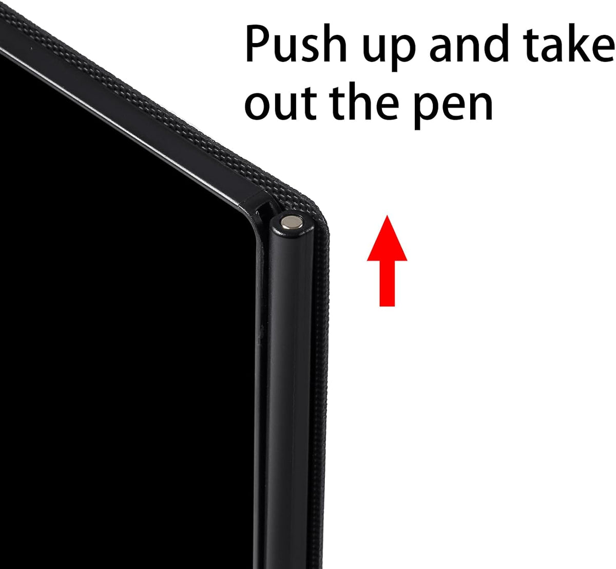 LCD Writing Tablet 6.5in Fine Tip with Leather Case and Hanging Pen – Fun for Kids & Family - Fine Tip with Leather Case - image 2