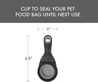 Dexas Popware for Pets Collapsible Klip Scoop - 1/2 Cup Capacity / Light Gray - image 2