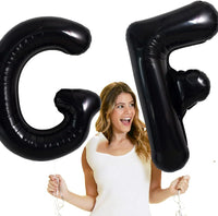TONIFUL 40 inch black foil letter O balloon - view 18