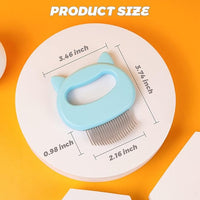 Cat Comb Pet Short Long Hair Removal Massaging Shell Comb Soft Deshedding Brush Grooming And Shedding Matted Fur Remover Massage Dematting Tool For Dog Puppy Rabbit (Blue)