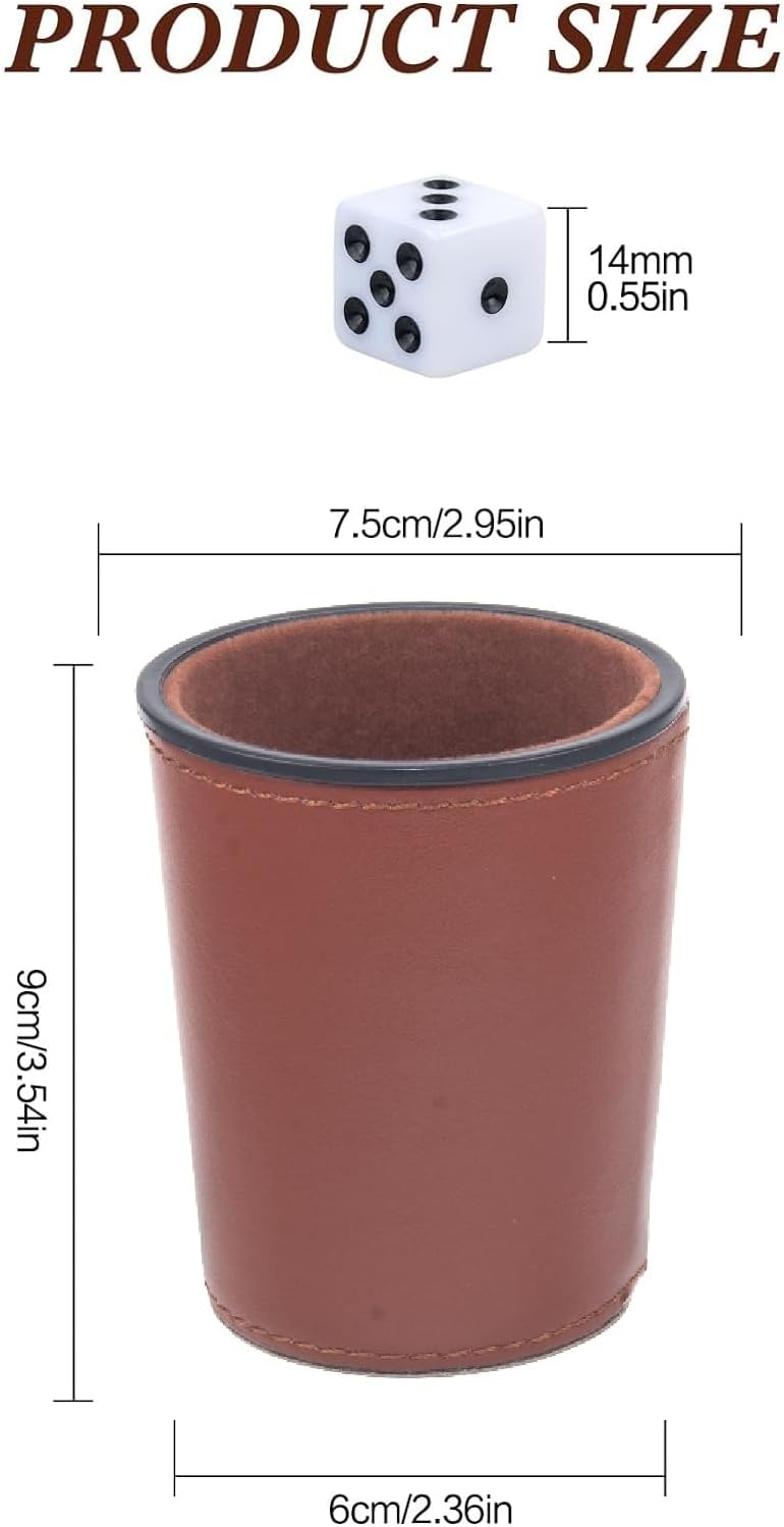 LoKii black and purple leather dice cups with felt lining and dot dice - view 13