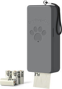 Dog Poop Bag Dispenser, Wall-Mounted Dog Bag dispenser Outdoor or Indoor for Doggy and Pets, Black - Gray