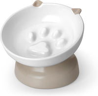 vancasso Slow Feeder Cat Bowls - Grey