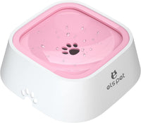 ELS PET No Spill Dog Cat Bowl 35oz 1L Anti Slip Travel Water - 1L / Pink