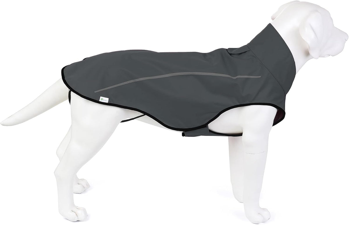Mile High Life Dog Raincoat - M Chest 26"-32" / Dark Gray