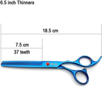 7.0in Titanium Professional dog Grooming Scissors set - Blue - image 2