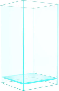 Fzone 2 Gal Nano Rimless Aquarium Low Iron Fish Tank NovaClear Ultra-White Translucent Glass Verso Series Nano Shallow Pond Levitating Floating Air Aquarium(A16-H30)