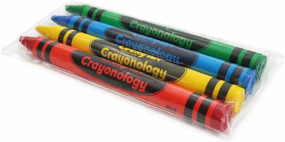 Lucky Art Crayonology bulk crayons, 20 individually wrapped 4-packs of red, yellow, blue and green - view 3