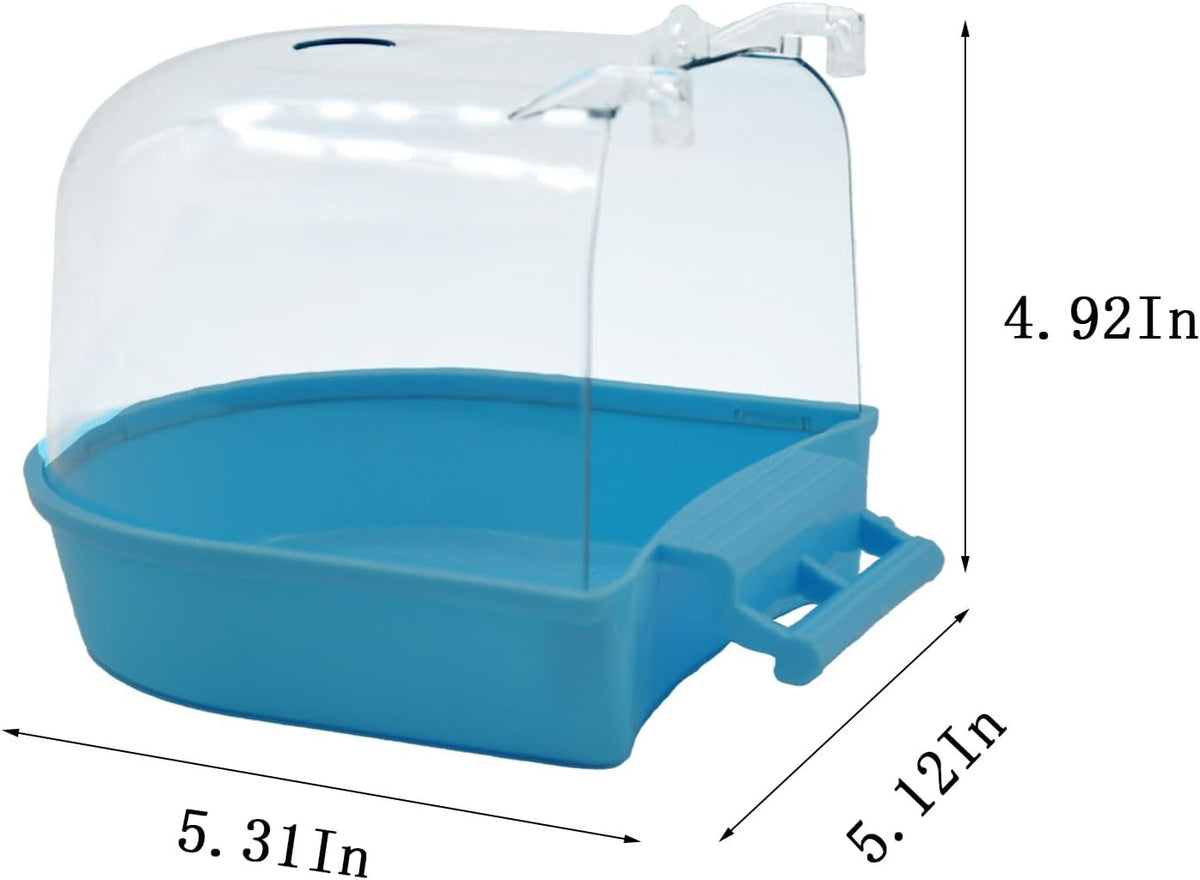 PINVNBY 2Pcs Bird Bath for Cage, Parrot Bathtub for Cage - image 3
