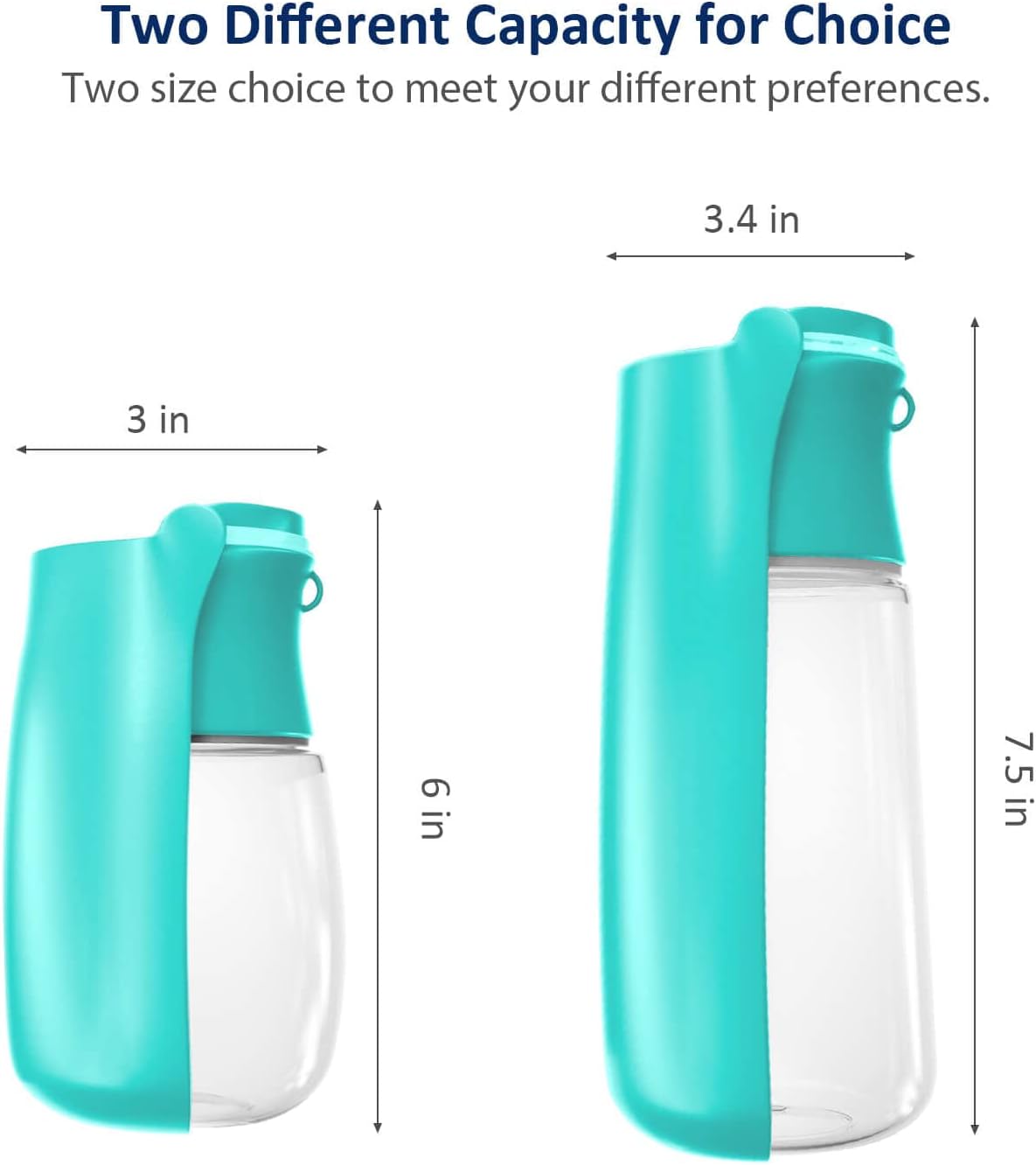 WePet Foldable Portable Dog Water Bottle Puppy Water Dispenser - #01 Aqua / 19 oz - image 4