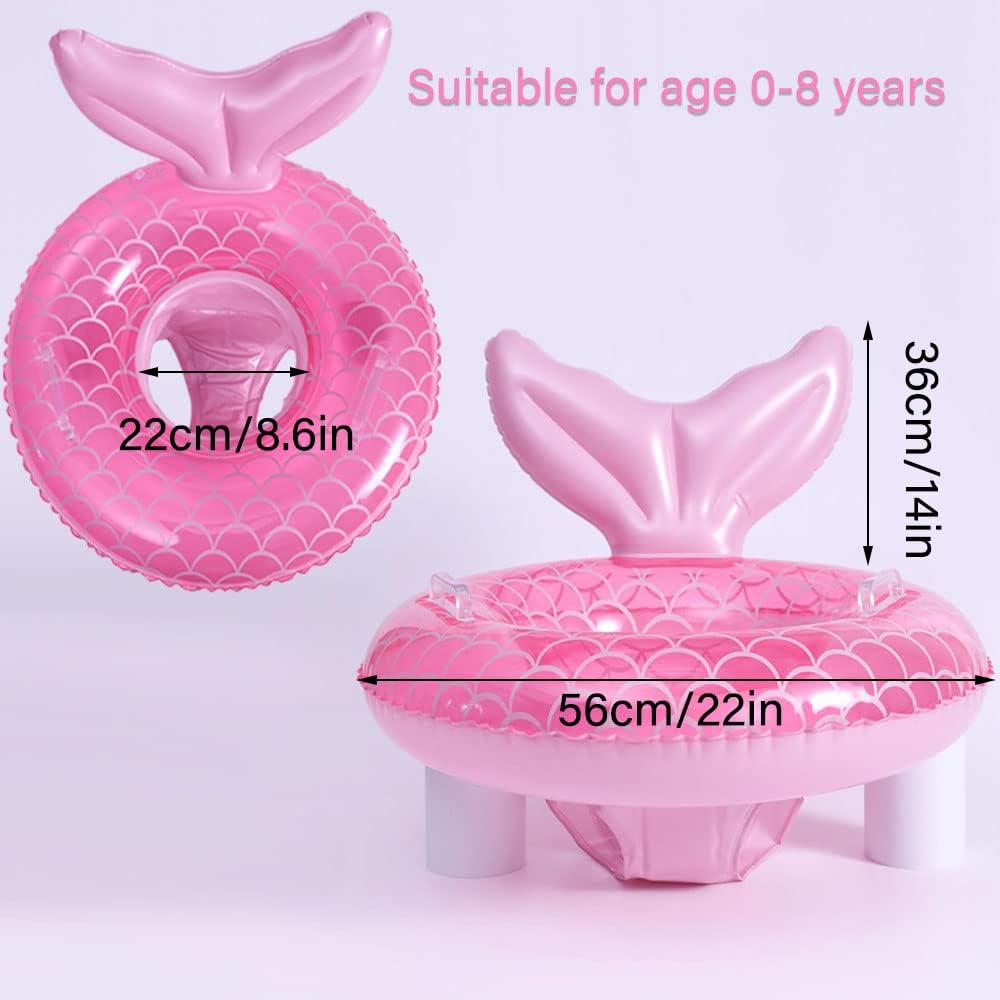 Umbresen Baby Swimming Float - Pink Mermaid - image 2