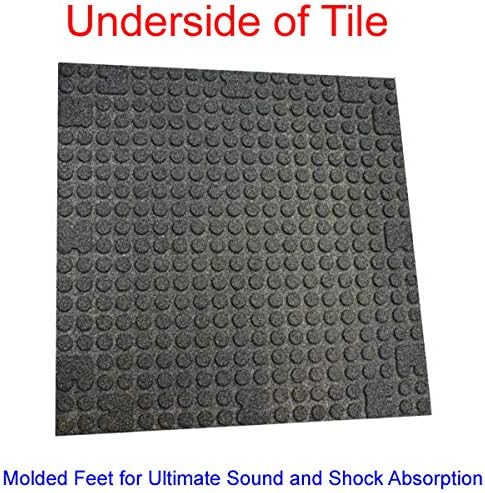 American Floor Mats - Extreme Rubber Gym Tiles - 1 Inch Thick Colorful Rubber Gym Mats - Superior Shock and Sound Absorbing Mats - 95% Light Grey 100 Mat Pack (Covers 400 Sq Ft)