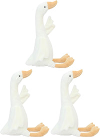 CHELEI2019 white swan stuffed animal, 15.7 inch goose plush with embroidered details - view 3