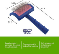 Show Tech Tuffer Than Tangles Slicker Brush for Dog Grooming with Long - Medium Size Regular Pins - image 3