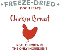 Organic Freeze Dried Dog & Cat Treats - Single Ingredient, Grain Free Food Toppers for Healthy Pets, No Fillers or Preservatives (1 Bag, Chicken)