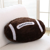 14" Volleyball Plush Pillow Soft Throw Toy for Kids Room Decoration – Fun for Kids & Family - Rugby / 18"