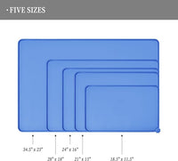 Waterproof Pet Feeding Mat with High Raised Edges, Heavier and Thicker Placemats for Cat Dog Water Bowl with BPA Free, Dogs Cats Food Mats for Messy Drinkers to Prevent Spill and Protect Floors