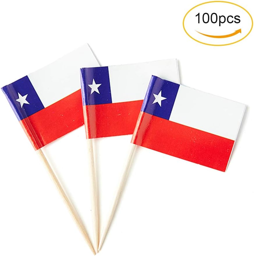 mflagperft 100-pack American flag toothpicks with double-sided paper USA flags on wooden picks - view 31