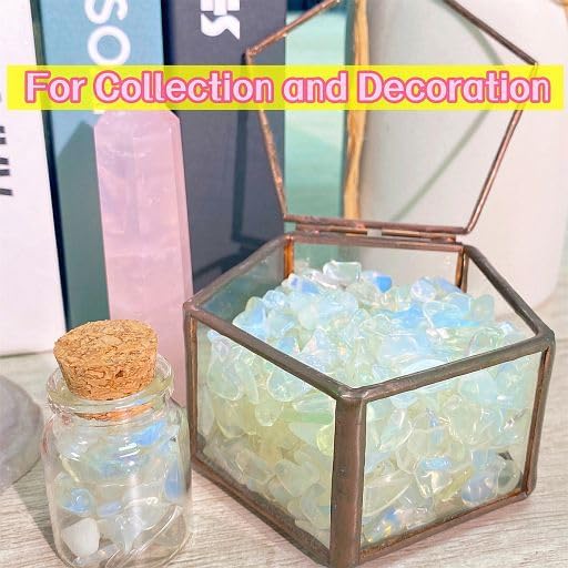 Fluorite Aquarium Gravel Rocks Natural Tumbled Healing Crystal Chips - Opal / 0.44 Pound - image 4