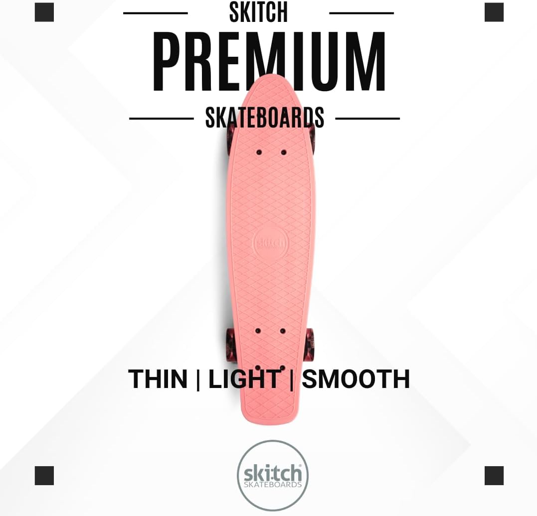 SKITCH Skateboards for Kids, Teens and Adults - [Bubblegum Pink] LED+ - image 2