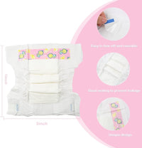 CHAREX Baby Doll Diapers 10-Piece Reusable Refill for 16-24inch - Diapers-20pic - image 3