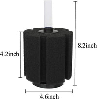 ALEGI 4pcs Large Aquarium Sponge Filter with Suction Cups, Check Valves for Breeding Fry Betta Shrimp Fish Tank (X-Large for 40-80 Gal 4 Pcs)