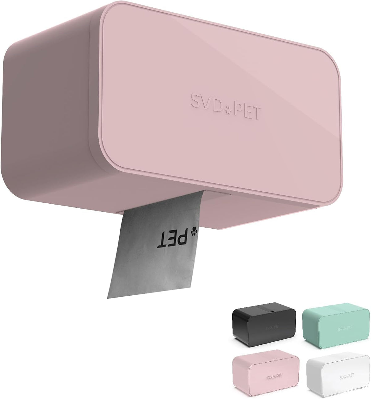 SVD.PET Dog Poop Bag Dispenser, Wall Mount Waste Bag Dispenser - Primrose Pink / 1 Dispenser only
