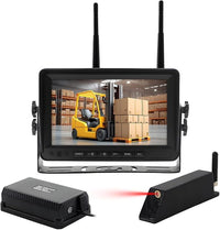 7-inch Forklift Reversing Monitor, HD Night Vision 1080P Magnetic Wireless Reversing Camera, Waterproof IP68, IR Laser Positioning Camera for Forklifts, Vans, Trucks and Trailers