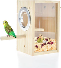 Bird Nest Box Parakeet Breeding Nest Box Bird Nest House Wooden - X-Small