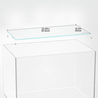 LANDEN Glass Aquarium Lid with Clips for 30x30cm 6.6 Gallon Rimless - Glass Lid / 576x310mm (1 pc) - image 3