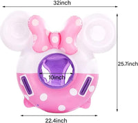 UMBWORLD baby swim float with seat and handle in pink unicorn style - view 8