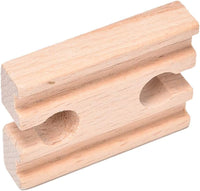 Haiabei 11-piece solid beech wooden train track expansion pack with crossing bridge - view 3