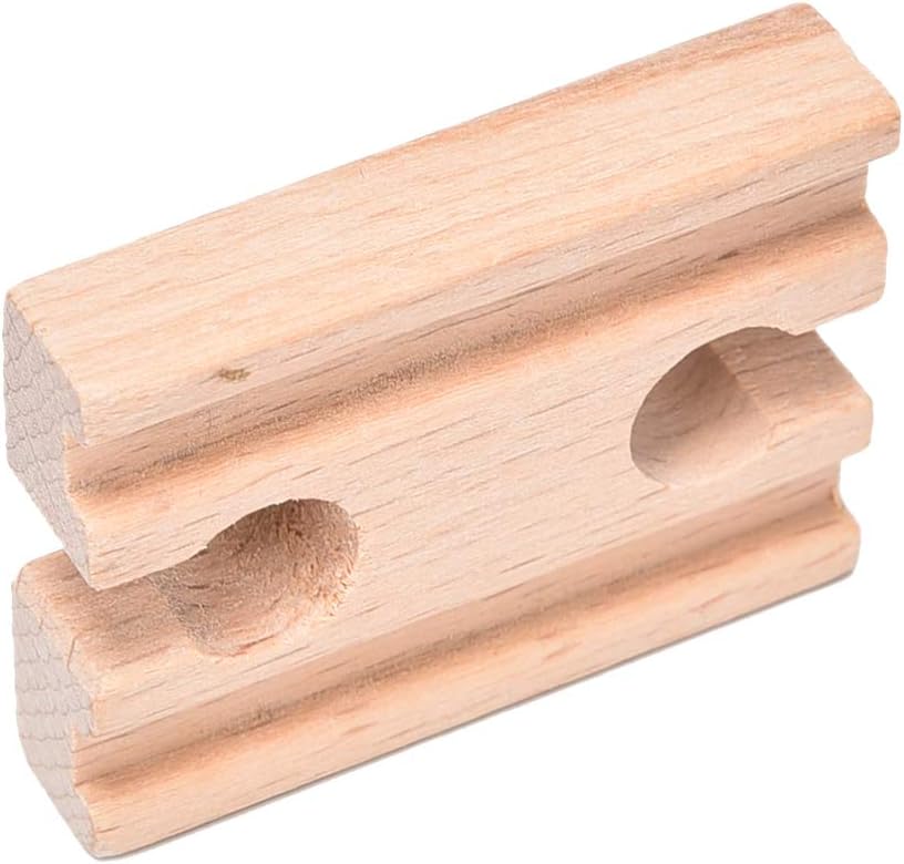 Haiabei 11-piece solid beech wooden train track expansion pack with crossing bridge - view 3