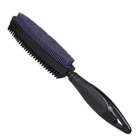 Rubber Pet Hair Removal Brush for Couch Clothes Dog Cat Pet Hair Carpet, Also Used as Dog Cat Bath Brush with Massage Effect(black)