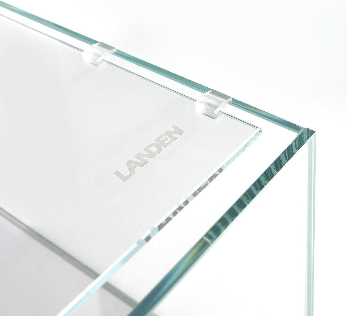 LANDEN Glass Aquarium Lid with Clips for 30x30cm 6.6 Gallon Rimless - Glass Lid / 576x310mm (1 pc) - image 4
