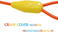 Petest 25ft Tie-Out Cable with Crimp Cover for Large Dogs Up to 90 Pounds