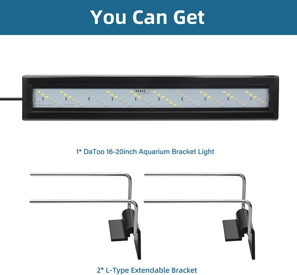 DaToo LED Aquarium Light Full Spectrum Fish Tank Light with Dimmer - 16~20 Inch - image 3