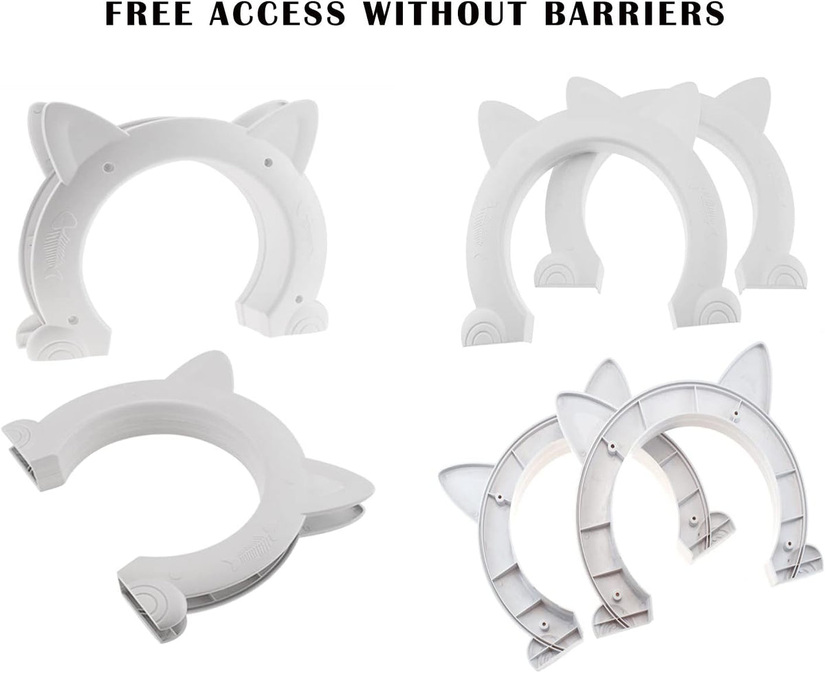 Cat Door Interior Pet Doors for Cats Kitty Shaped Hole Cat Gate Pass - image 2